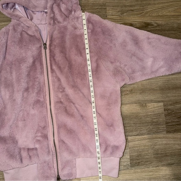Free People Turn Up Zip Off Lavender Haze Faux Fur Jacket Small Oversized Hooded - Picture 6 of 6